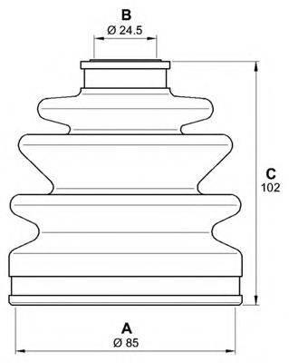 OPEN PARTS SJK702600 Комплект пильника, приводний вал