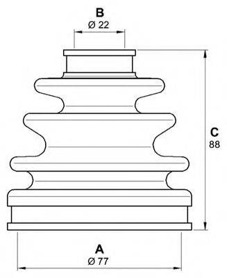 OPEN PARTS SJK707100 Комплект пильника, приводний вал