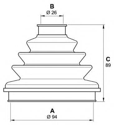 OPEN PARTS SJK708800 Комплект пильника, приводний вал