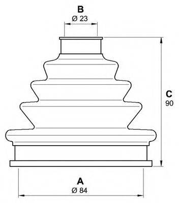 OPEN PARTS SJK712200 Комплект пильника, приводний вал