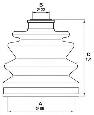 OPEN PARTS SJK718400 Комплект пильника, приводний вал