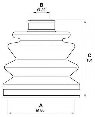 OPEN PARTS SJK718500 Комплект пильника, приводний вал