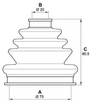 OPEN PARTS SJK725500 Комплект пильника, приводний вал