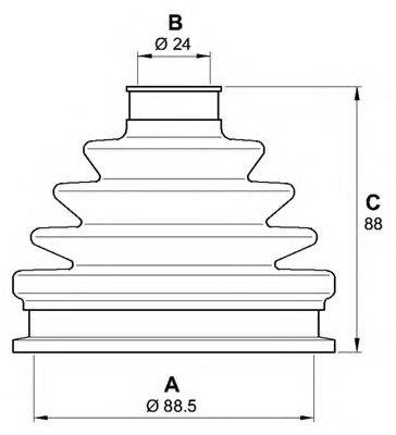 OPEN PARTS SJK726900 Комплект пильника, приводний вал