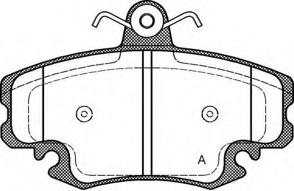 OPEN PARTS BPA014120 Комплект гальмівних колодок, дискове гальмо