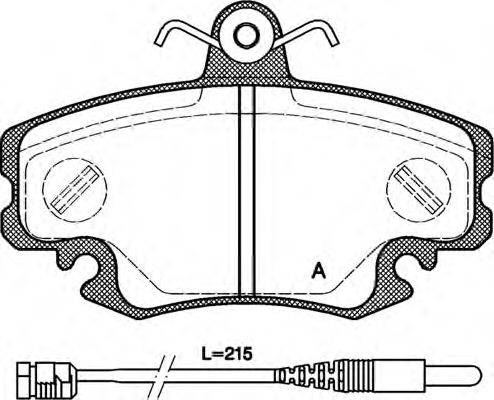 OPEN PARTS BPA014130 Комплект гальмівних колодок, дискове гальмо