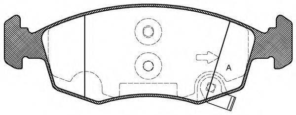 OPEN PARTS BPA017250 Комплект гальмівних колодок, дискове гальмо