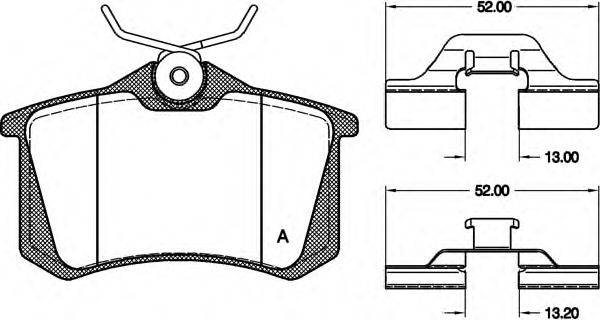 OPEN PARTS BPA026303 Комплект гальмівних колодок, дискове гальмо