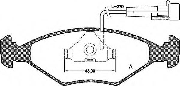 OPEN PARTS BPA028112 Комплект гальмівних колодок, дискове гальмо