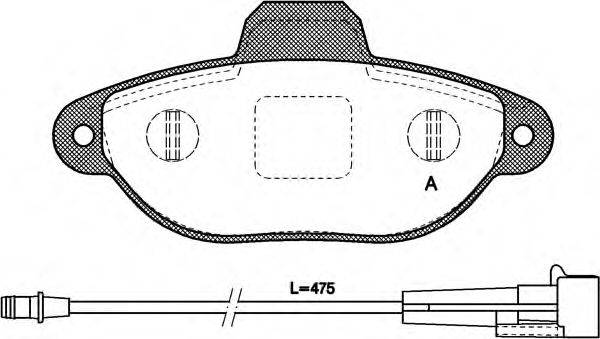 OPEN PARTS BPA041401 Комплект гальмівних колодок, дискове гальмо