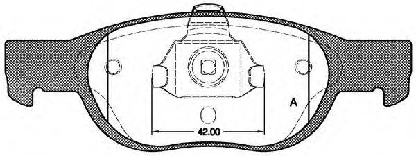 OPEN PARTS BPA058810 Комплект гальмівних колодок, дискове гальмо