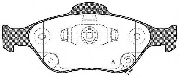 OPEN PARTS BPA076612 Комплект гальмівних колодок, дискове гальмо