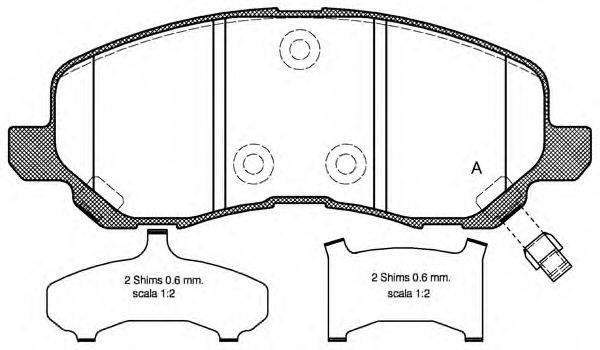 OPEN PARTS BPA080431 Комплект гальмівних колодок, дискове гальмо