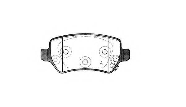 OPEN PARTS BPA095722 Комплект гальмівних колодок, дискове гальмо