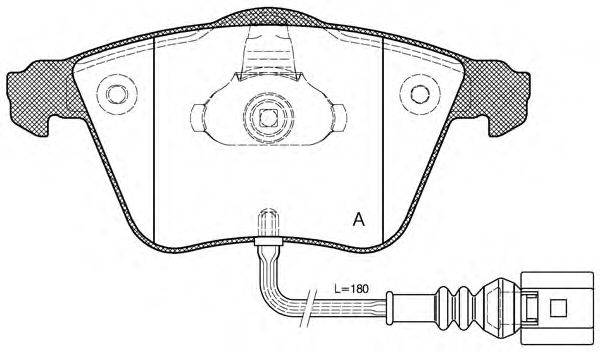 OPEN PARTS BPA096432 Комплект гальмівних колодок, дискове гальмо