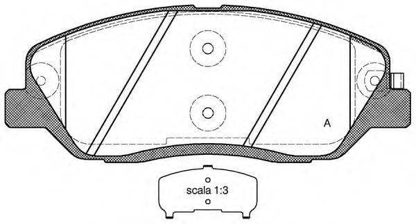 OPEN PARTS BPA122602 Комплект гальмівних колодок, дискове гальмо