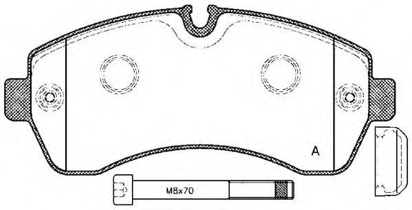 OPEN PARTS BPA124300 Комплект гальмівних колодок, дискове гальмо
