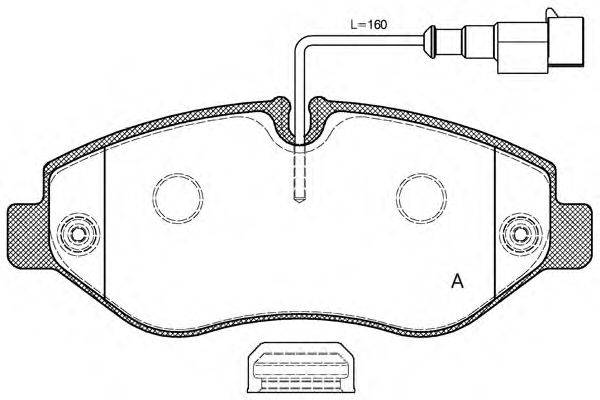 OPEN PARTS BPA124502 Комплект гальмівних колодок, дискове гальмо