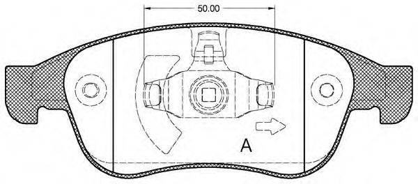 OPEN PARTS BPA124810 Комплект гальмівних колодок, дискове гальмо