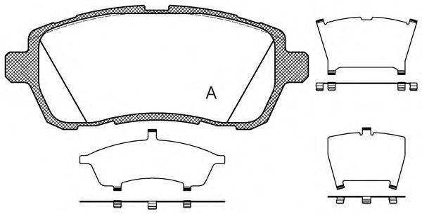 OPEN PARTS BPA128110 Комплект гальмівних колодок, дискове гальмо