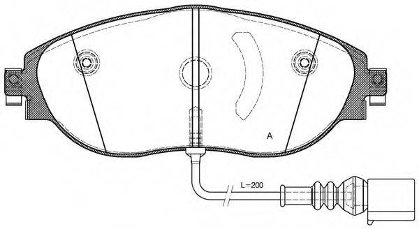 OPEN PARTS BPA147001 Комплект гальмівних колодок, дискове гальмо