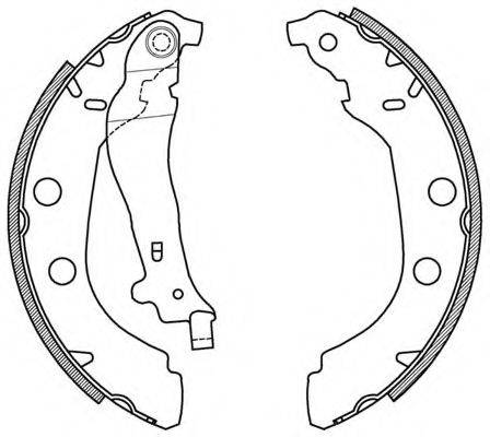 OPEN PARTS BSA203900 Комплект гальмівних колодок