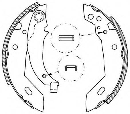 OPEN PARTS BSA204100 Комплект гальмівних колодок