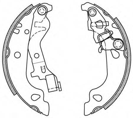 OPEN PARTS BSA204300 Комплект гальмівних колодок