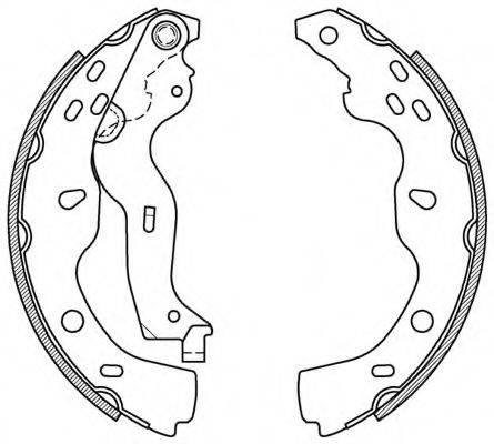 OPEN PARTS BSA212600 Комплект гальмівних колодок