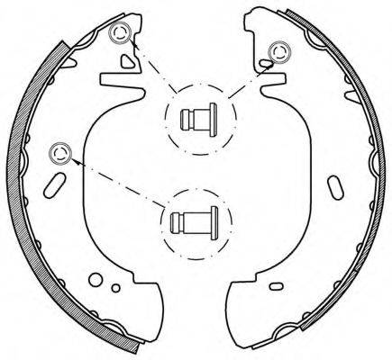 OPEN PARTS BSA213700 Комплект гальмівних колодок