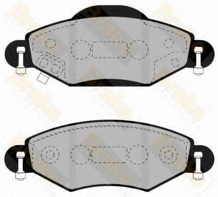 BRAKE ENGINEERING PA1555 Комплект гальмівних колодок, дискове гальмо