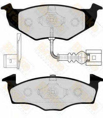 BRAKE ENGINEERING PA1607 Комплект гальмівних колодок, дискове гальмо