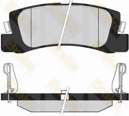 BRAKE ENGINEERING PA1680 Комплект гальмівних колодок, дискове гальмо