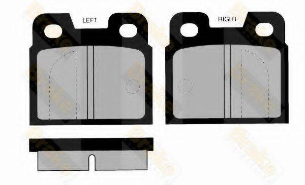 BRAKE ENGINEERING PA248 Комплект гальмівних колодок, дискове гальмо