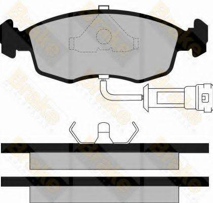 BRAKE ENGINEERING PA408 Комплект гальмівних колодок, дискове гальмо