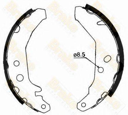 BRAKE ENGINEERING SH1279 Комплект гальмівних колодок