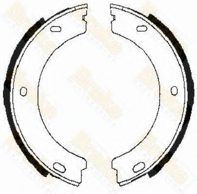 BRAKE ENGINEERING SH2340 Комплект гальмівних колодок, стоянкова гальмівна система