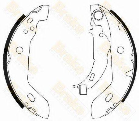 BRAKE ENGINEERING SH2511 Комплект гальмівних колодок