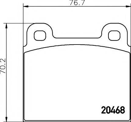 TEXTAR 2046801 Комплект гальмівних колодок, дискове гальмо