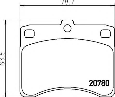 TEXTAR 2078001 Комплект гальмівних колодок, дискове гальмо