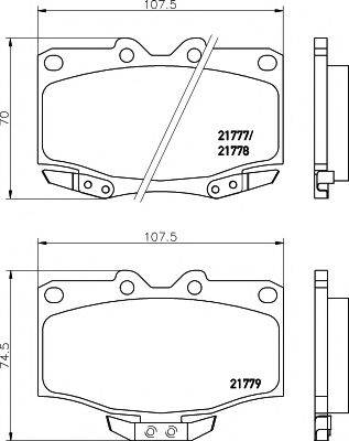 TEXTAR 2177702 Комплект гальмівних колодок, дискове гальмо