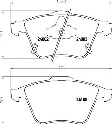 TEXTAR 2400201 Комплект гальмівних колодок, дискове гальмо