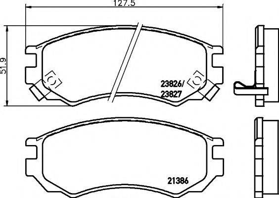 TEXTAR 2138604 Комплект гальмівних колодок, дискове гальмо