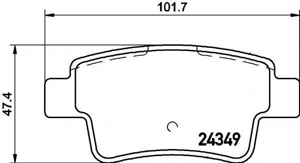 TEXTAR 2434903 Комплект гальмівних колодок, дискове гальмо