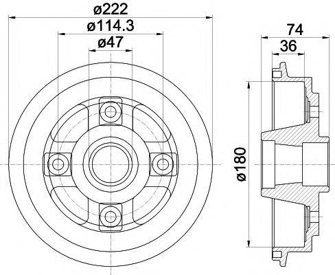 TEXTAR 94019300 Гальмівний барабан