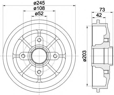 TEXTAR 94026600 Гальмівний барабан