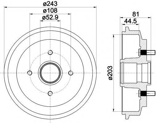 TEXTAR 94026700 Гальмівний барабан