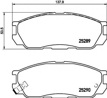 TEXTAR 2528901 Комплект гальмівних колодок, дискове гальмо