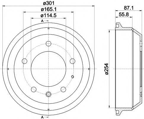 TEXTAR 94037500 Гальмівний барабан