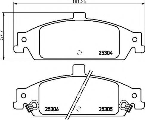 TEXTAR 2530401 Комплект гальмівних колодок, дискове гальмо